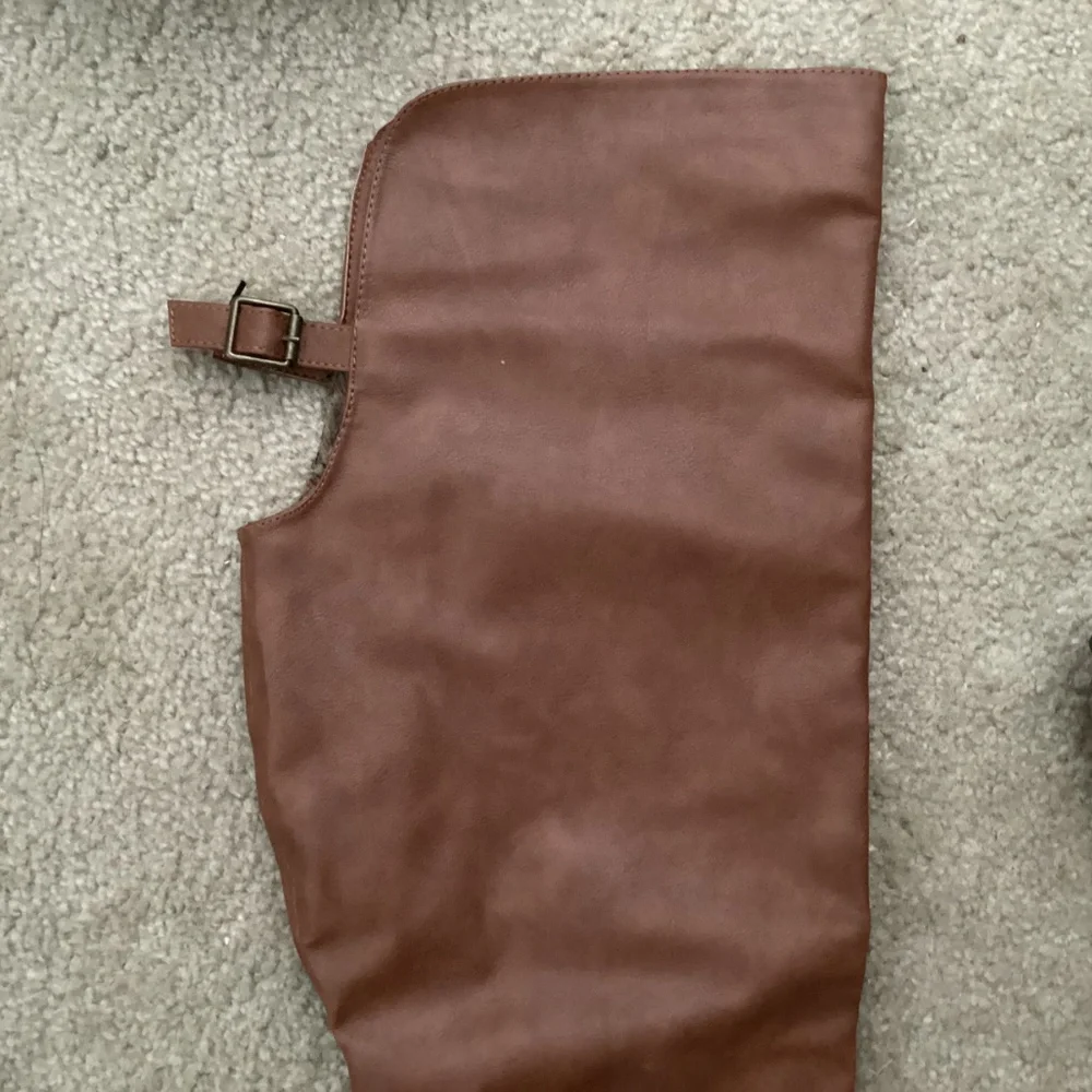 N/A leather boots knee